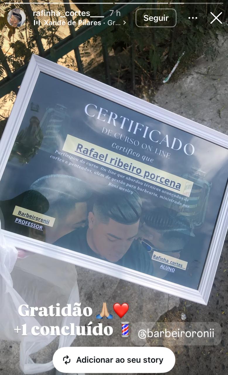 Depoimento e resultado de aluno 8