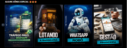 Bônus de posicionamento, edição, tráfego pago, WhatsApp e gestão financeira